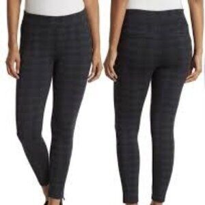Liverpool Cameron pull on leggings skinny pants navy plaid size 4